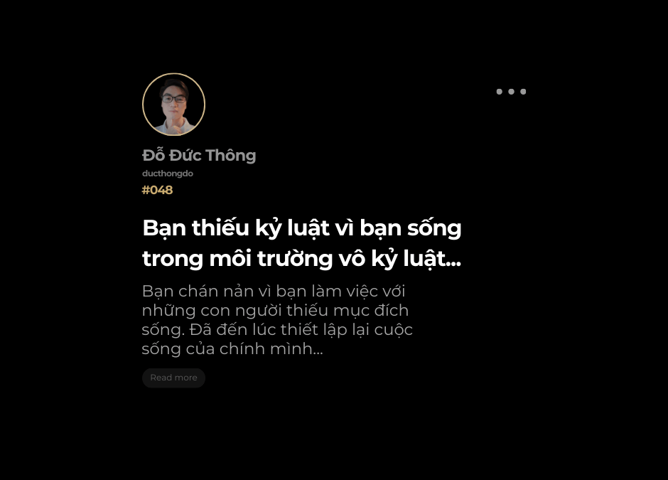 #048 – Bạn thiếu kỷ luật vì bạn sống trong môi trường vô kỷ luật (cách thiết lập lại cuộc sống)