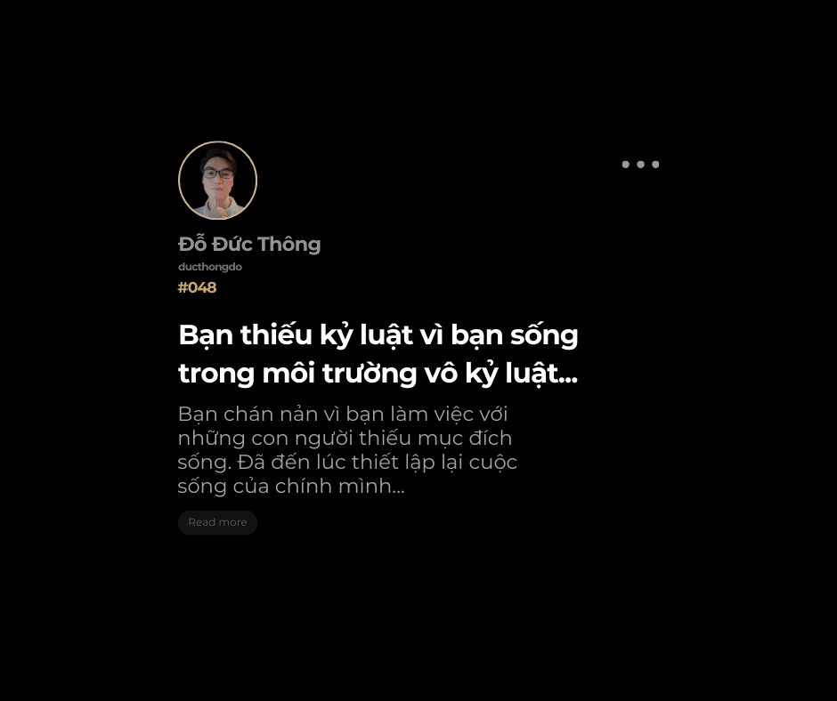 Bạn thiếu kỷ luật là vì bạn sống với những người vô kỷ luật