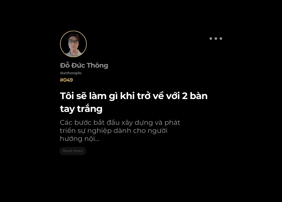 #049 – Tôi sẽ làm gì khi bắt đầu từ con số 0 (dành cho người hướng nội)