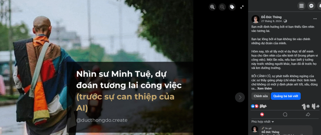 Nhìn sự Minh Tuệ, dự đoán tương lai công việc